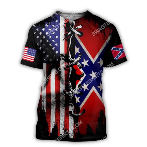 vintage confederate states of america all over printed tshirt 1