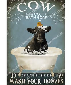vintage cow bath soap wash your hooves wall art poster 1(1)
