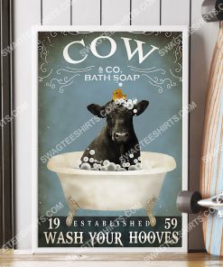 vintage cow bath soap wash your hooves wall art poster 4(1)