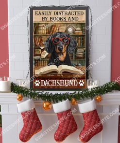 vintage easily distracted by books and dachshund poster 4(1)