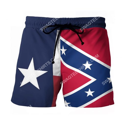vintage flag of texas all over printed beach shorts 2(1)