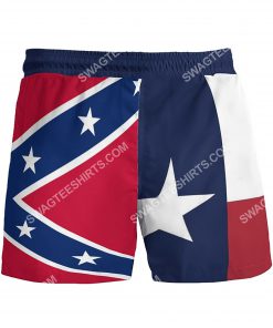 vintage flag of texas all over printed beach shorts 3(1)