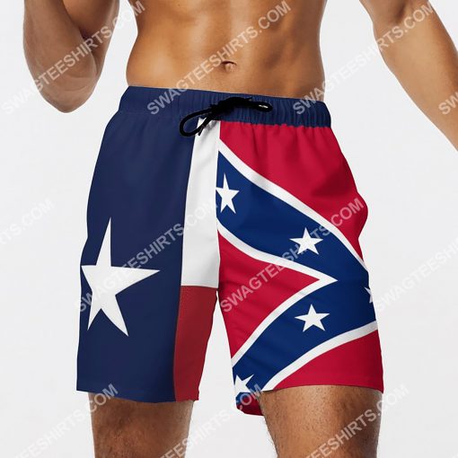 vintage flag of texas all over printed beach shorts 4(1)