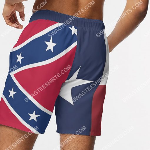 vintage flag of texas all over printed beach shorts 5(1)