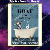 vintage goat bath soap wash your hooves poster