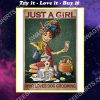 vintage just a girl who loves dog grooming poster