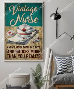 vintage nurse knows more than she says and notices more than you realize poster 2(1)
