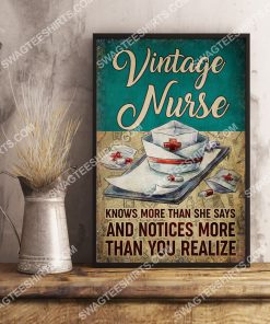 vintage nurse knows more than she says and notices more than you realize poster 3(1)