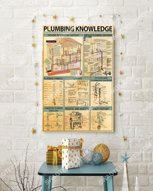 vintage plumbing knowledge wall art poster 4(1)