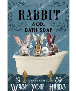 vintage rabbit bath soap wash your hands poster 1(1)