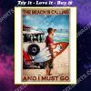 vintage the beach is calling and i must go poster