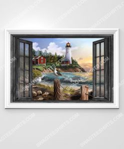 vintage the lighthouse window poster 3(1)