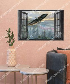 wall decor eagle by the window poster 4(1)