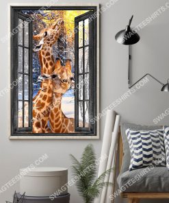 wall decor giraffe by the window poster 2(1)