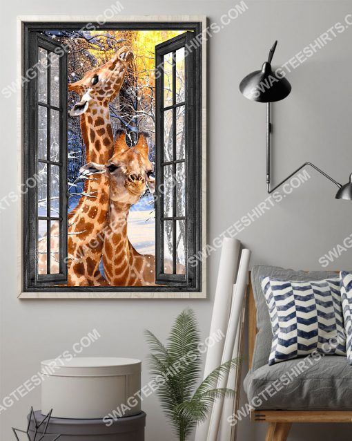 wall decor giraffe by the window poster 2(1)