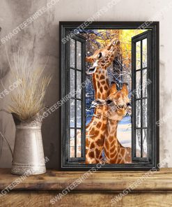wall decor giraffe by the window poster 4(1)