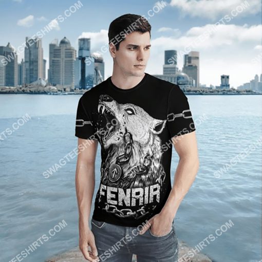 wolf fenrir is tied with chains all over printed shirt 2(1)