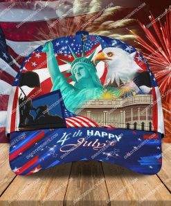 america flag happy fourth of july all over printed classic cap 2
