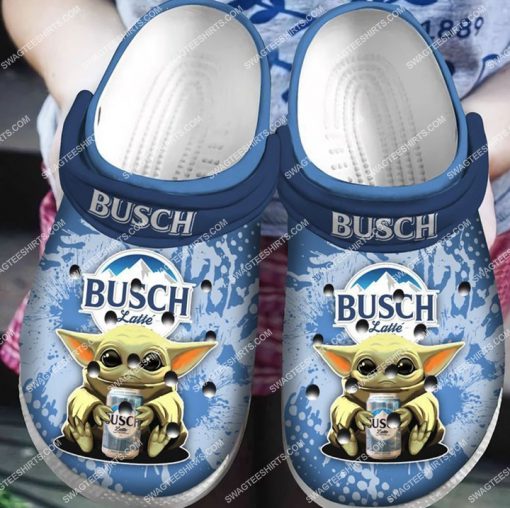 baby yoda hold busch latte all over printed crocs 1 - Copy(1)
