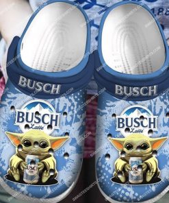baby yoda hold busch latte all over printed crocs 1 - Copy(1) - Copy