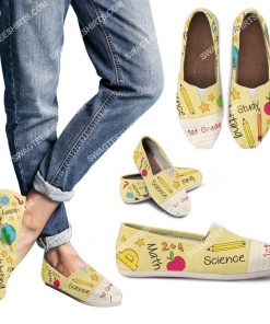 back to school 1st grade all over printed toms shoes 2(1)