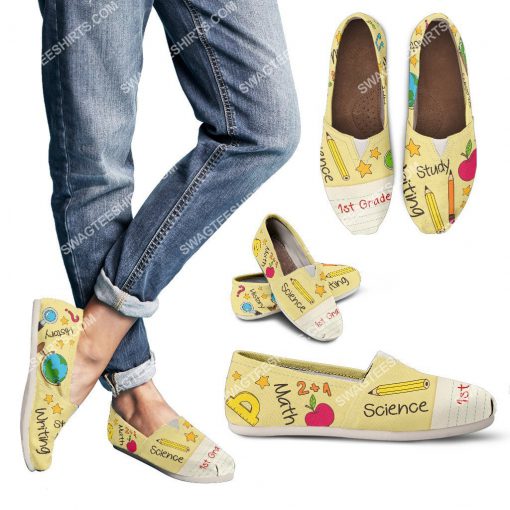 back to school 1st grade all over printed toms shoes 2(1)