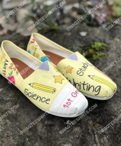 back to school 1st grade all over printed toms shoes 3(1)