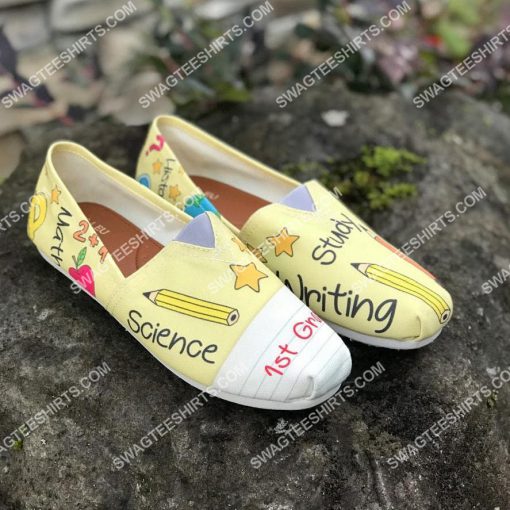 back to school 1st grade all over printed toms shoes 3(1)