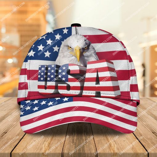 bald eagle american flag all over printed classic cap 2 - Copy