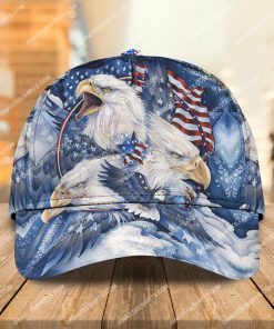 bald eagle american flag happy independence day all over printed classic cap 2