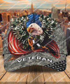 bald eagle american flag happy veterans day all over printed classic cap 2
