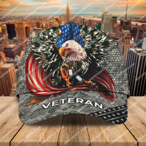 bald eagle american flag happy veterans day camo all over printed classic cap 2 - Copy