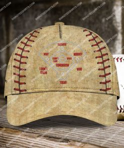 baseball lover all over printed classic cap 2