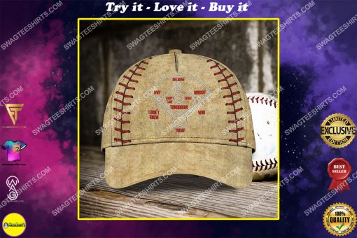 baseball lover all over printed classic cap
