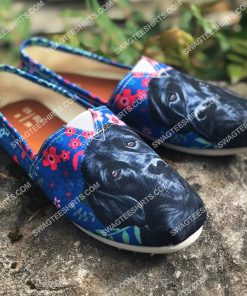 black labrador and flower all over printed toms shoes 2(1)