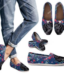 black labrador and flower all over printed toms shoes 3(1) - Copy