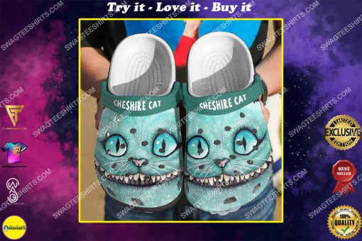 cheshire cat alice in wonderland all over printed crocs
