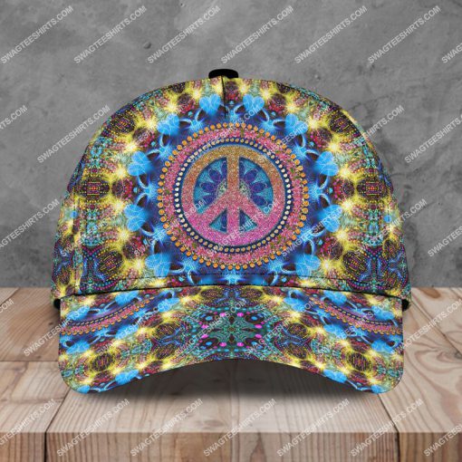 colorful hippie symbols all over printed classic cap 2 - Copy (2)