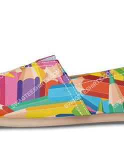 colorful pencils all over printed toms shoes 2(1)