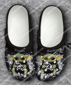 custom baby yoda hold chicago white sox all over printed crocs 1(1)