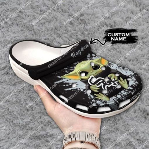 custom baby yoda hold chicago white sox all over printed crocs 3(1)