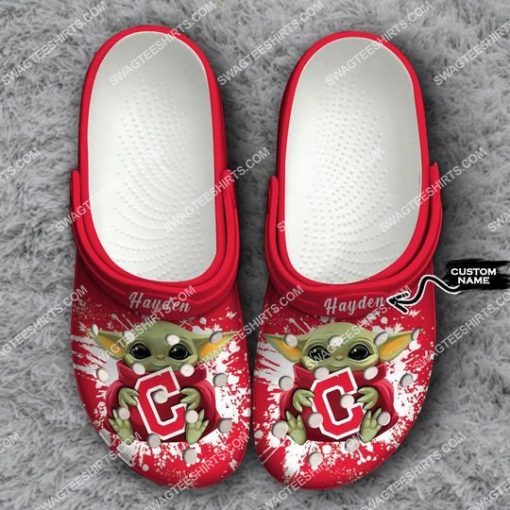custom baby yoda hold cleveland indians all over printed crocs 1 - Copy(1)