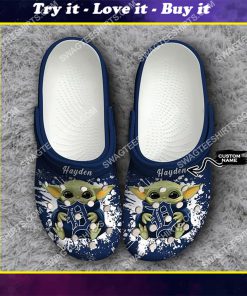 custom baby yoda hold detroit tigers all over printed crocs