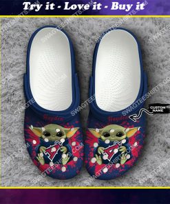 custom baby yoda hold los angeles angels of anaheim all over printed crocs