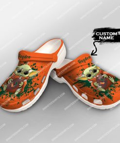 custom baby yoda hold miami hurricanes football all over printed crocs 2(1)