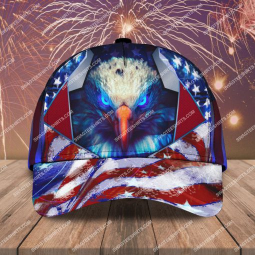 eagle with american flag happy independence day all over printed classic cap 2 - Copy (3)
