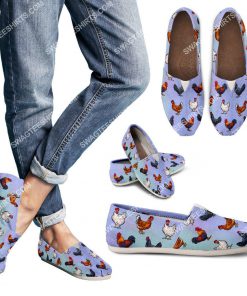 farm animal chicken all over printed toms shoes 3(1)