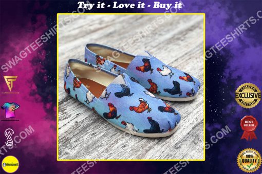 farm animal chicken all over printed toms shoes