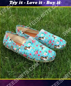 floral beagle dogs lover all over printed toms shoes