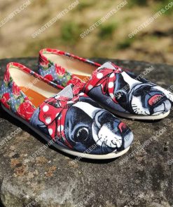 floral boston terrier all over printed toms shoes 2(1)